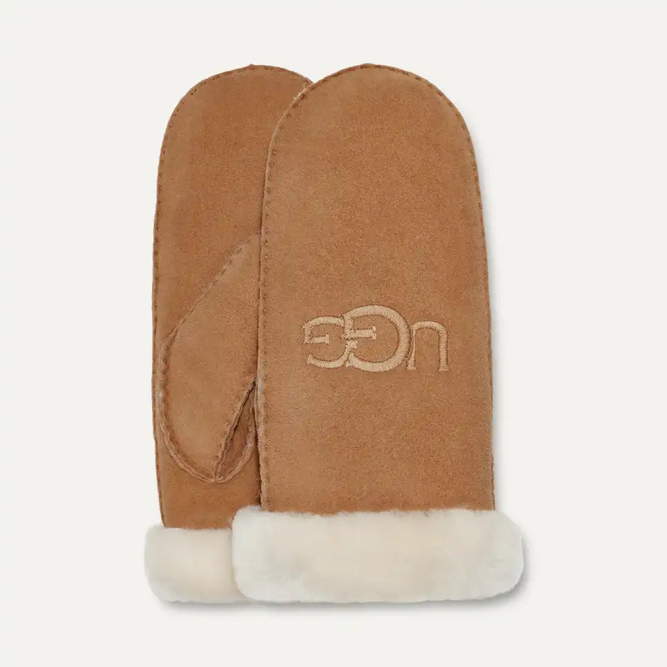 W Sheepskin Embroider Mitten chestnut | Bildmaterial bereitgestellt von SHOES.PLEASE.