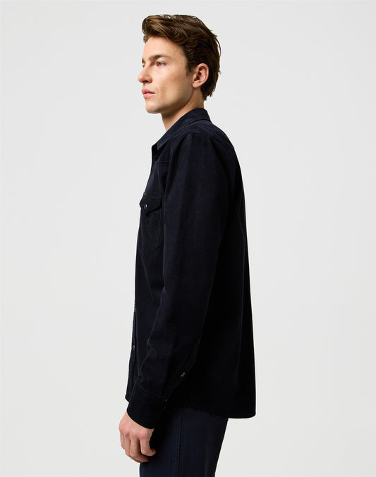 WESTERN CORD SHIRT black