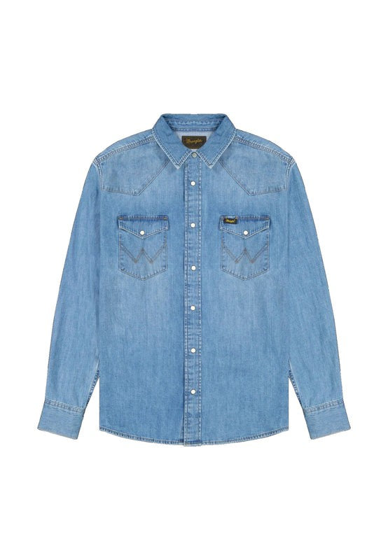 WESTERN SHIRT mid light wash | Bildmaterial bereitgestellt von SHOES.PLEASE.