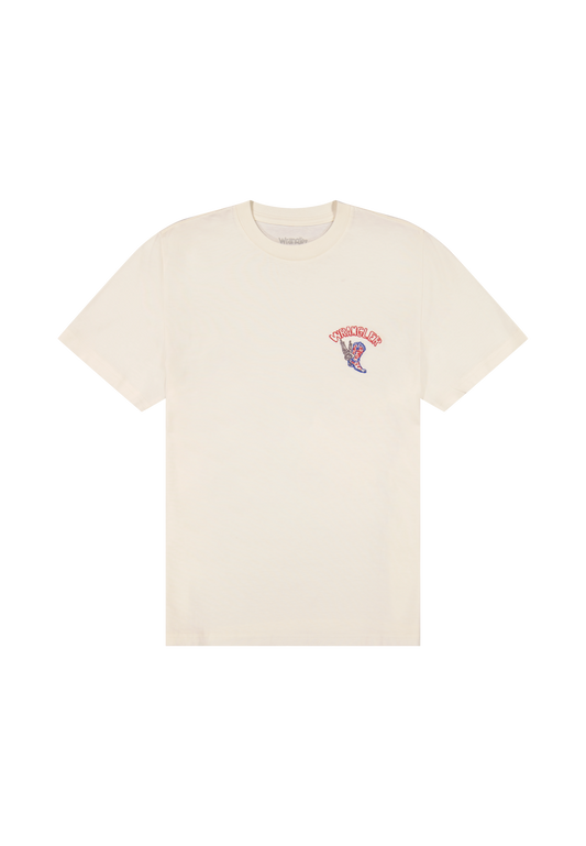 SIGN OFF TEE worn white