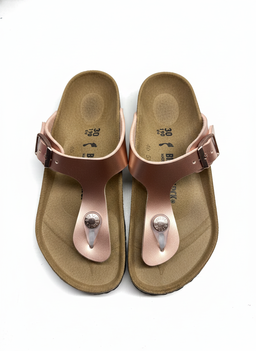 Gizeh Kids Birko-Flor Narrow electric metallic copper | Bildmaterial bereitgestellt von SHOES.PLEASE.