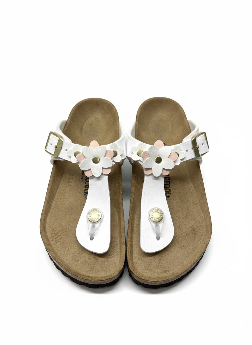 Gizeh Flowers Kids Birko-Flor Girls Narrow white | Bildmaterial bereitgestellt von SHOES.PLEASE.