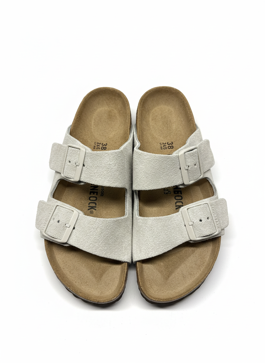 Arizona Suede Leather Unisex Narrow oyster | Bildmaterial bereitgestellt von SHOES.PLEASE.