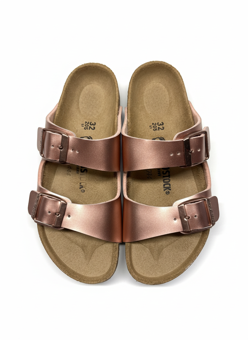 Arizona Kids Birko-Flor Narrow electric metallic copper | Bildmaterial bereitgestellt von SHOES.PLEASE.