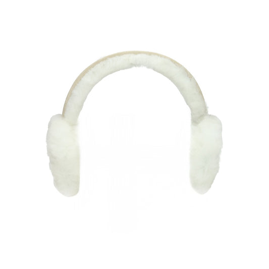 W Sheepskin Embroidery Earmuff sand