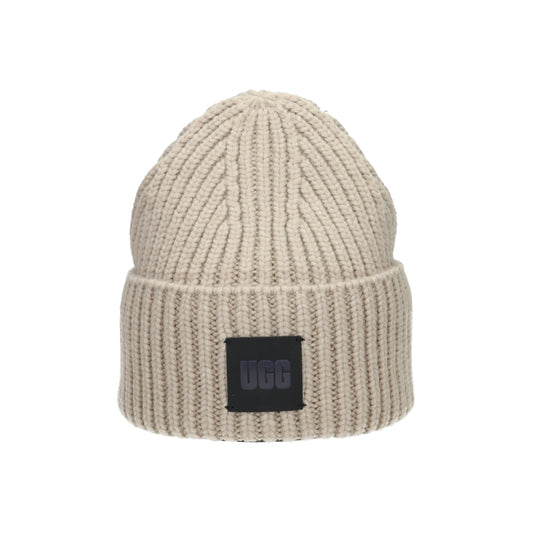 W Chunky Rib Beanie putty