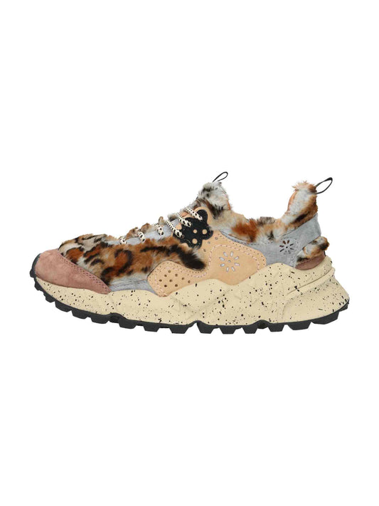 Kotetsu Woman Suede/Ecofur anthracite light brown