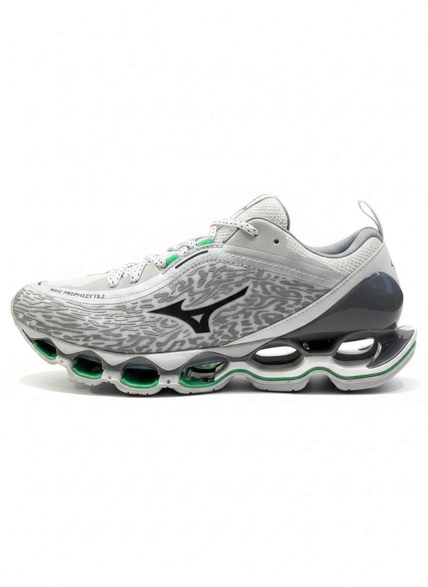 SHOE WAVE PROPHECY 13.2 harbor mist/black/vibrant green | Bildmaterial bereitgestellt von SHOES.PLEASE.