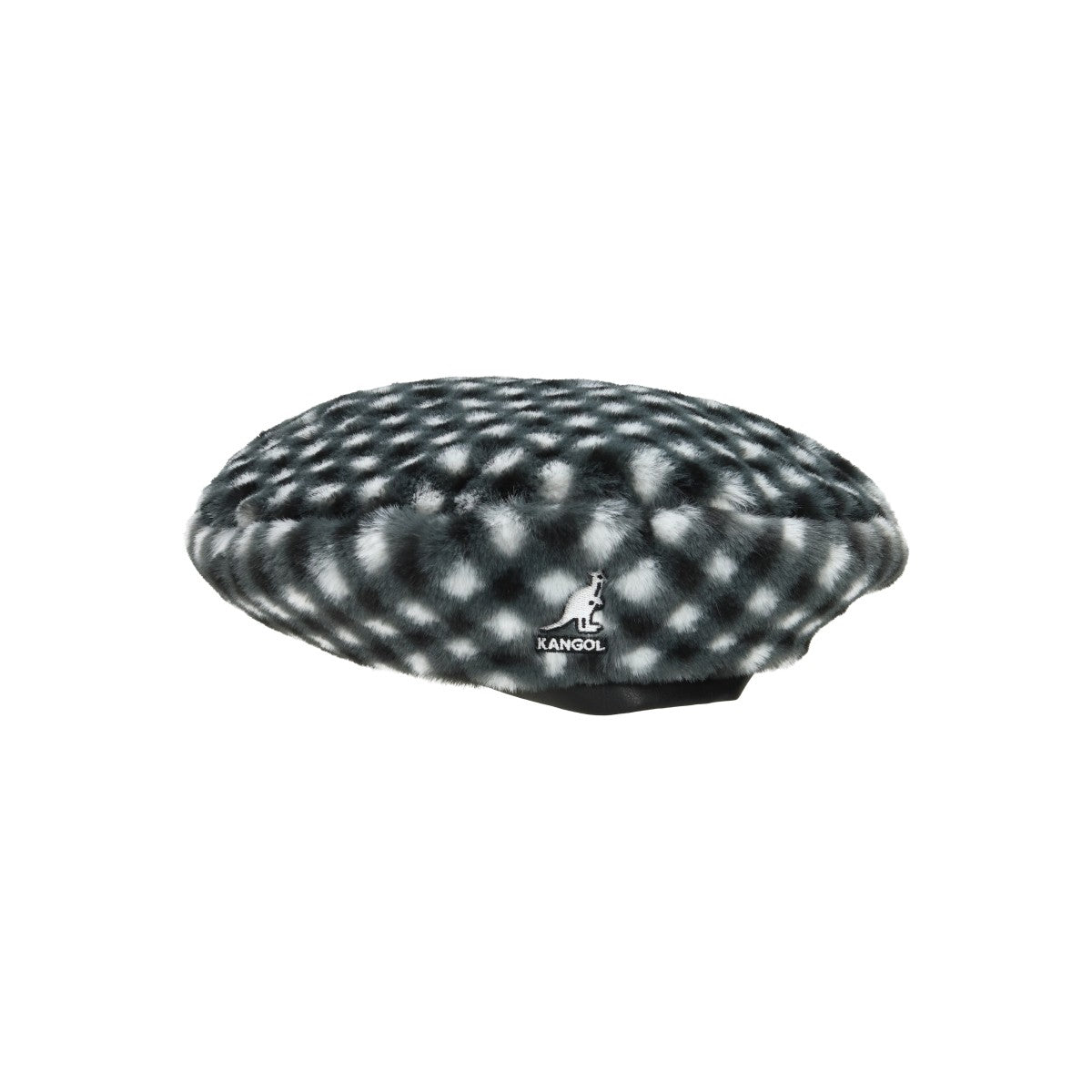 Faux Fur Beret black gingham | Bildmaterial bereitgestellt von SHOES.PLEASE.