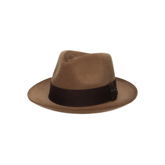 Fedora Woolfelt Suede hellbraun