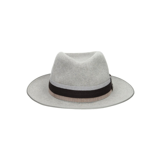 Fedora Melange Furfelt hellgrau