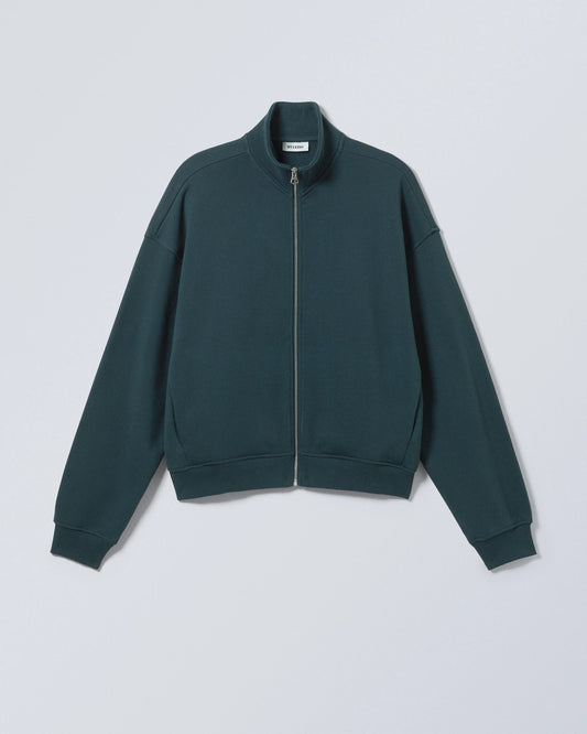 Boxy Terry Zip Sweat dark navy