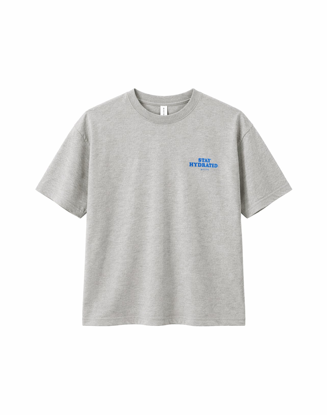 Back Print Theme T-Shirt lt grey mel./chill | Bildmaterial bereitgestellt von SHOES.PLEASE.