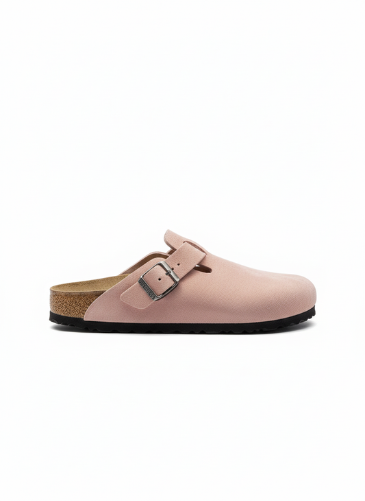Boston Suede Leather Unisex Narrow pink clay