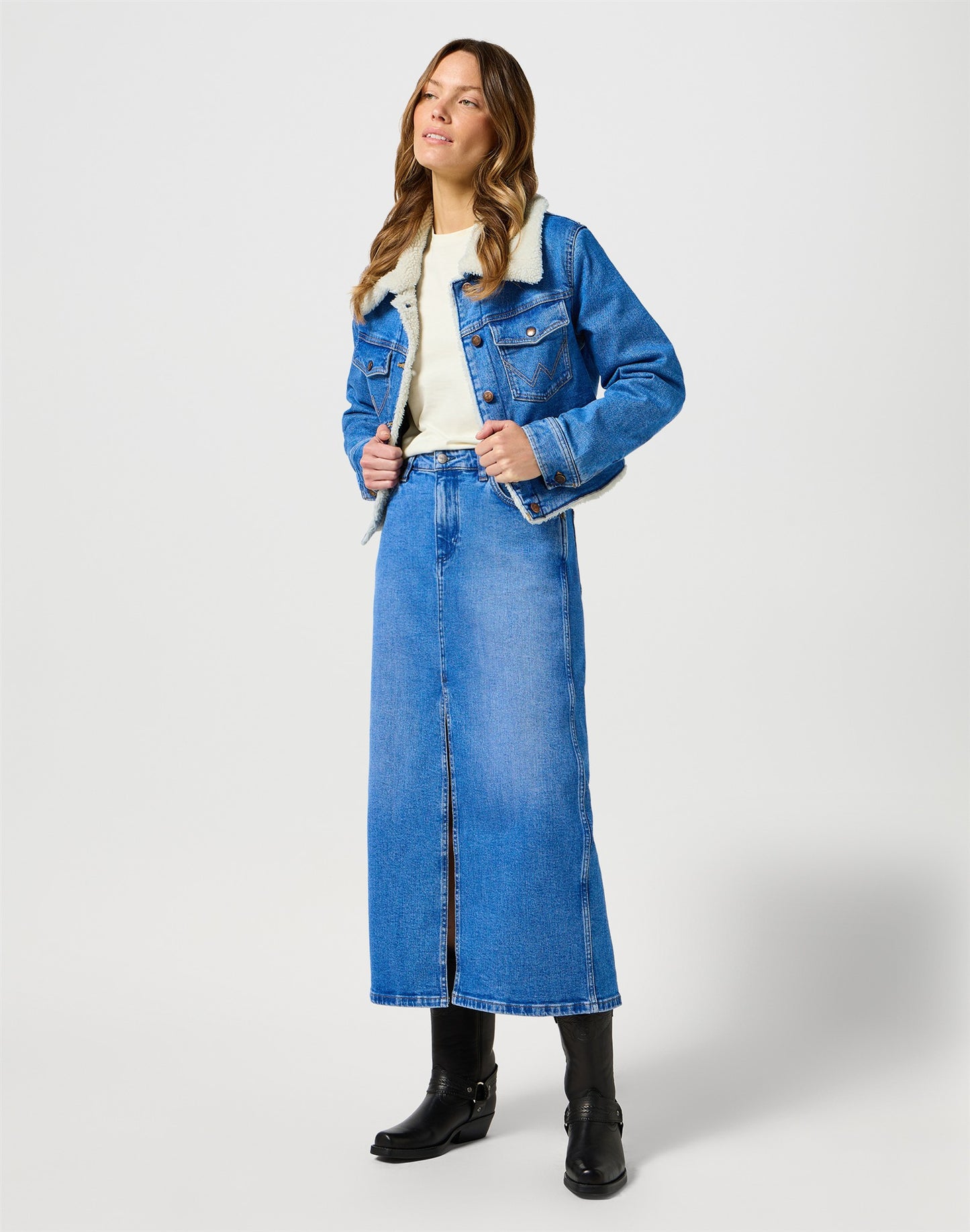DENIM_MAXI_SKIRT ONCE_LOVED medium denim | Bildmaterial bereitgestellt von SHOES.PLEASE.