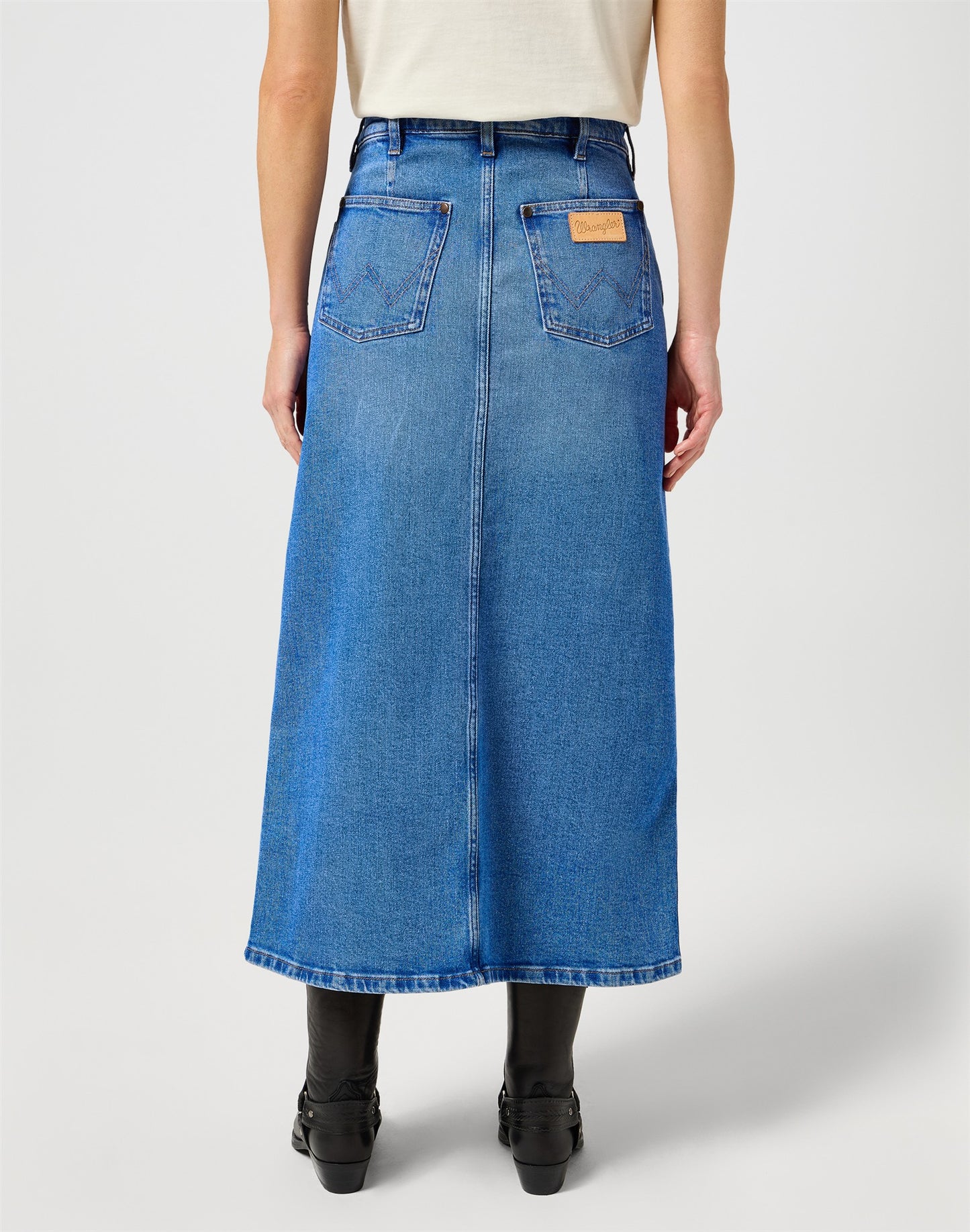 DENIM_MAXI_SKIRT ONCE_LOVED medium denim | Bildmaterial bereitgestellt von SHOES.PLEASE.