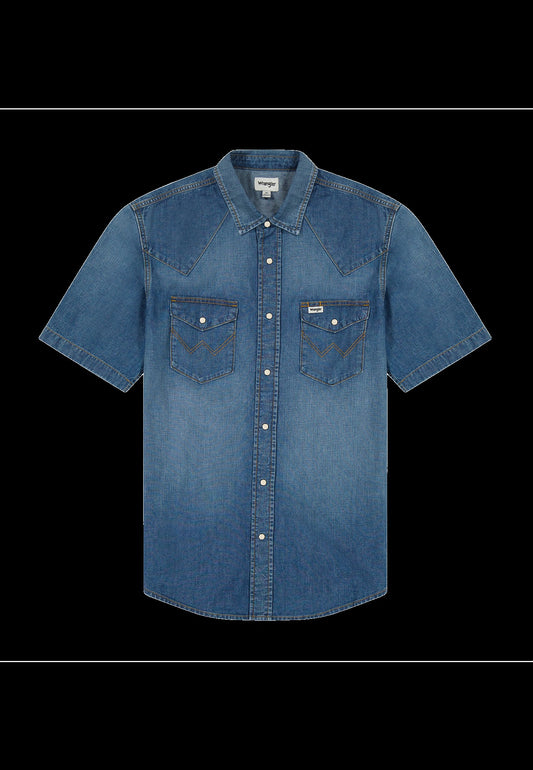 SS_WESTERN_SHIRT DUSKY blue