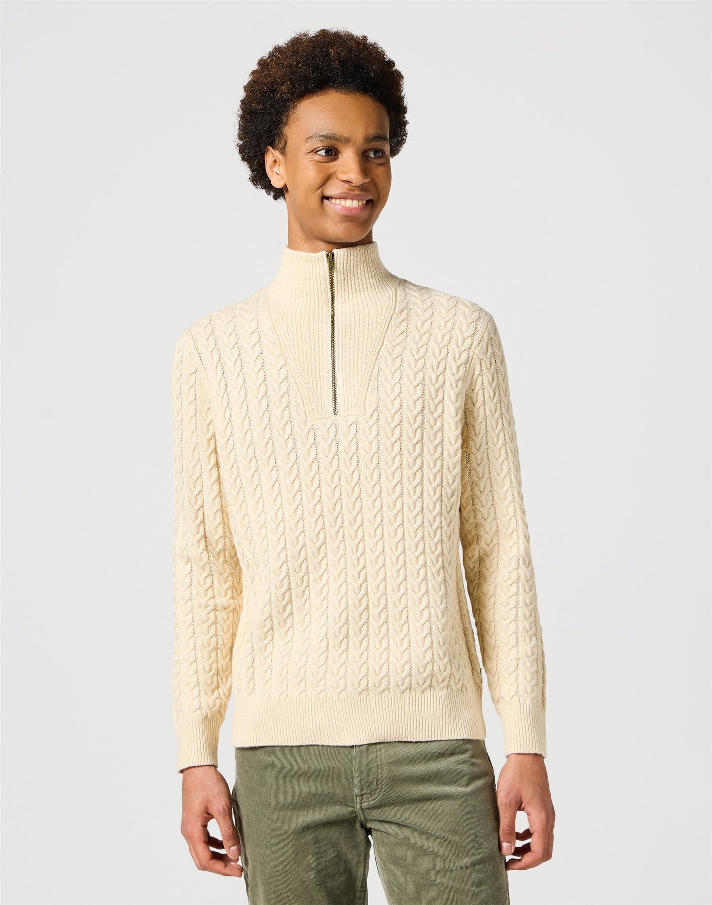 HALF_ZIP_KNIT ECRU off white | Bildmaterial bereitgestellt von SHOES.PLEASE.