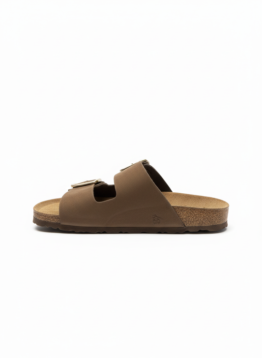 JERBA-700 Sandalia plana NOBUCK mocha