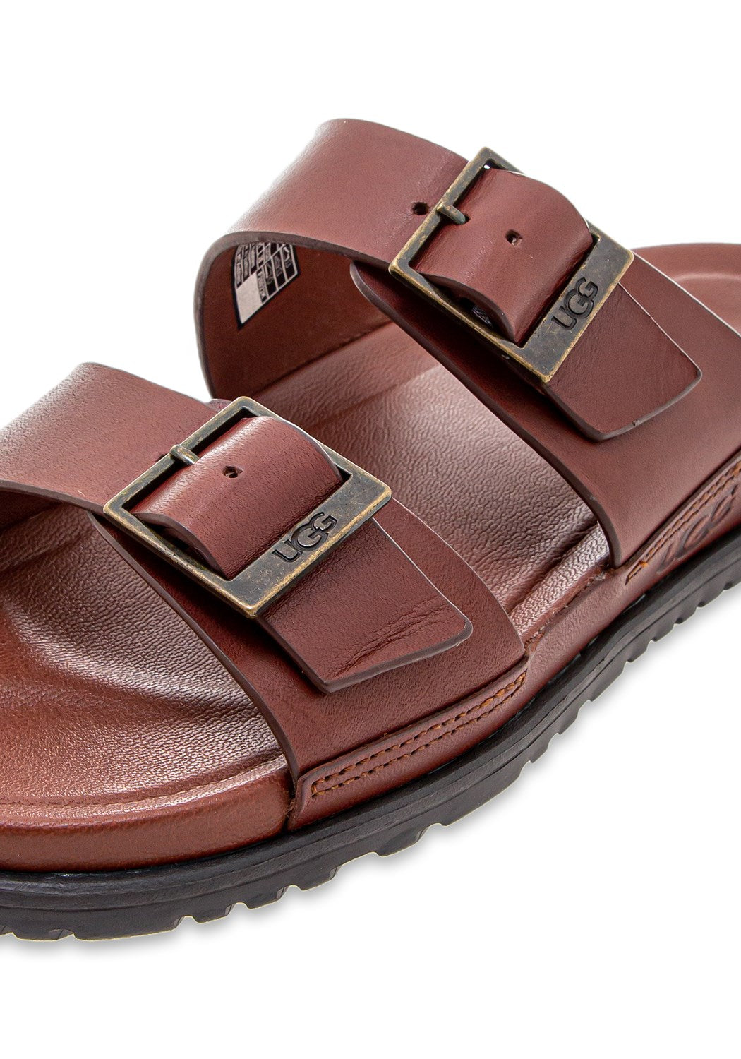 M Wainscott Buckle Slide cognac leather | Bildmaterial bereitgestellt von SHOES.PLEASE.