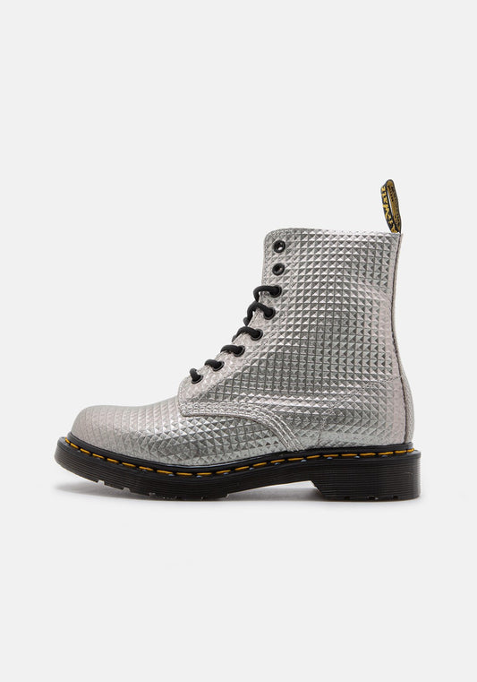 1460 Pascal Studded Leather silver