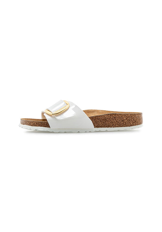 Madrid Big Buckle BF patent white