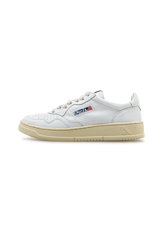 AUTRY 01 LOW MAN LEAT/LEAT white/white