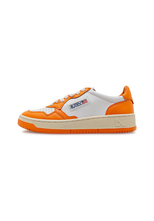 Autry 01 Low Wmn Leather/Leather wht/ora