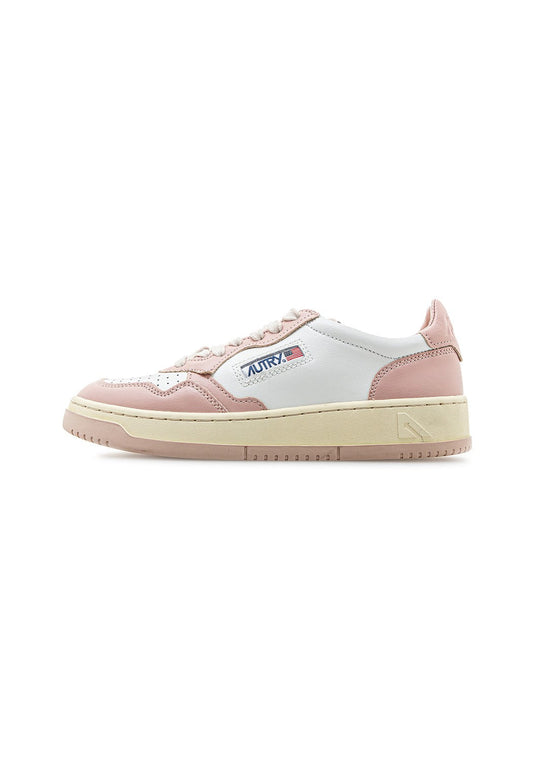 Autry 01 Low Wmn Leather/Leather wht/pnk