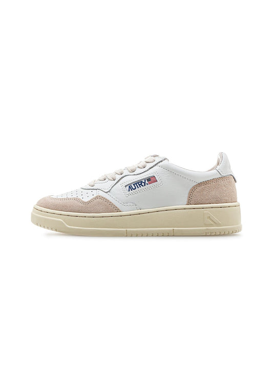 AUTRY 01 LOW WOM LEAT/SUEDE white