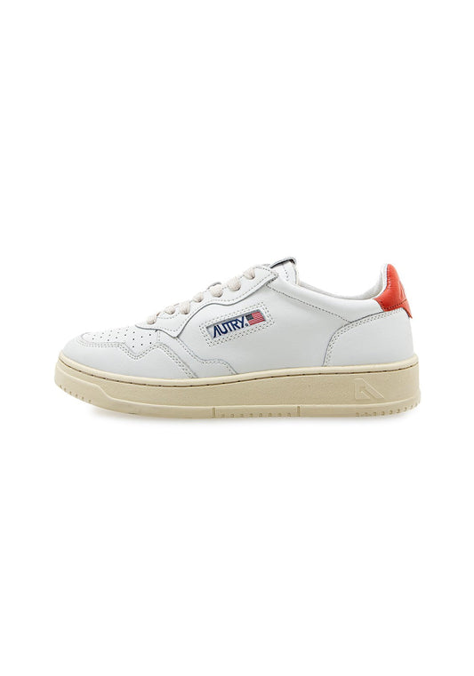 AUTRY 01 LOW MAN LEAT/LEAT white/rust