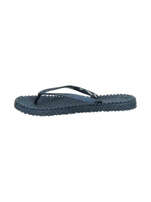 Flip Flop with Glitter indigo