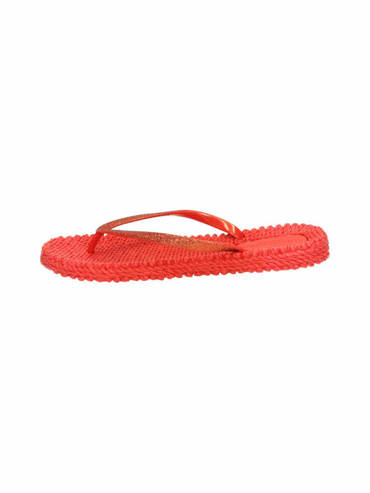 Flip Flop with Glitter deep red