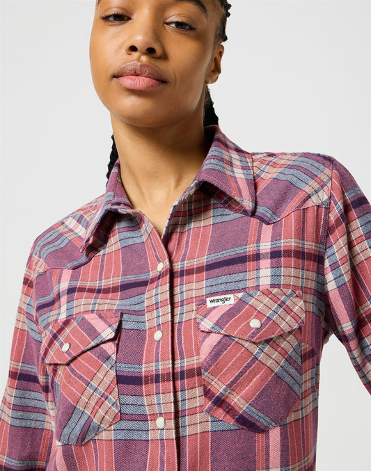 SLIM_WESTERN_SHIRT MAUVEWOOD