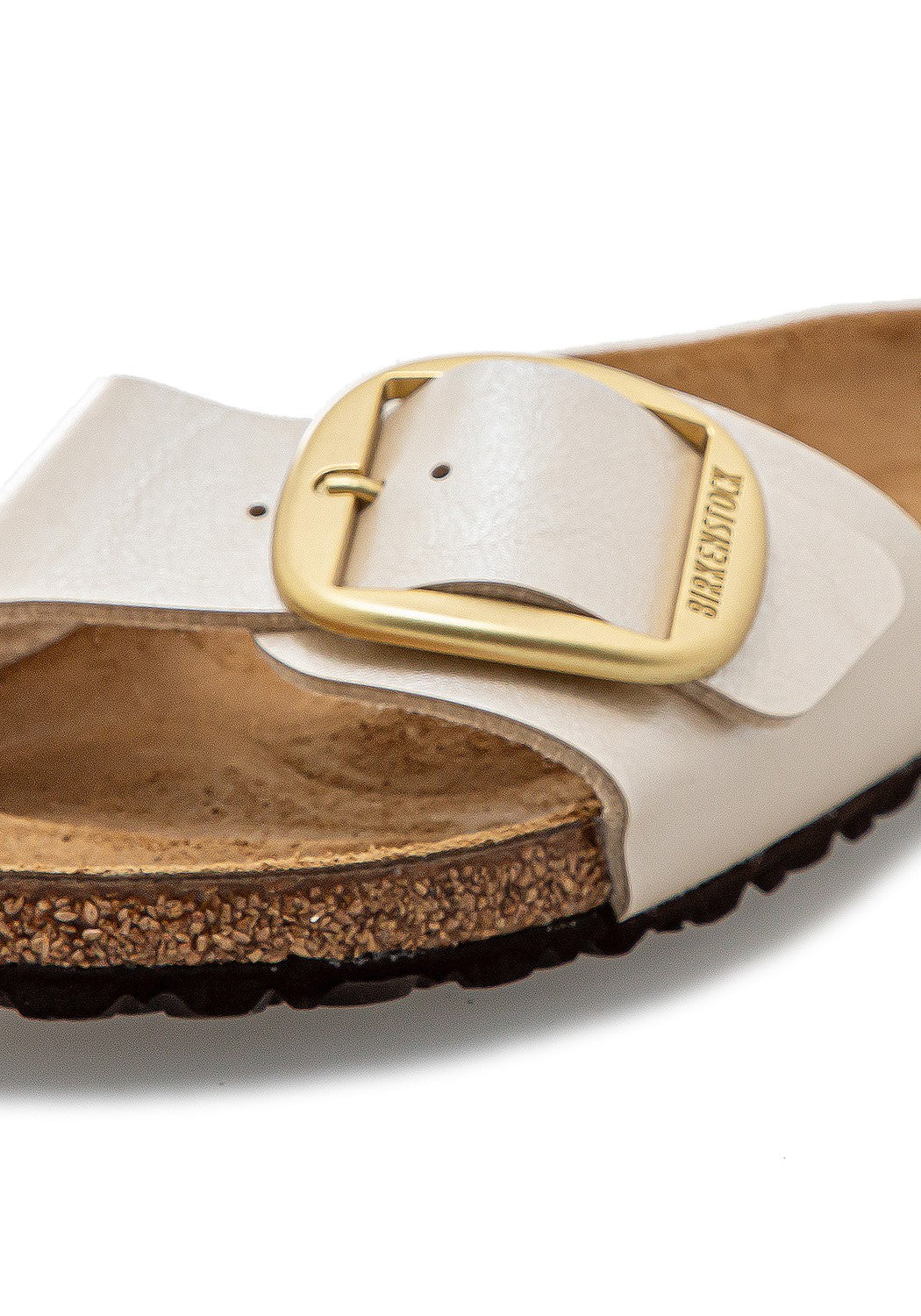 Madrid Big Buckle Birko-Flor Women Narrow graceful pearl white | Bildmaterial bereitgestellt von SHOES.PLEASE.