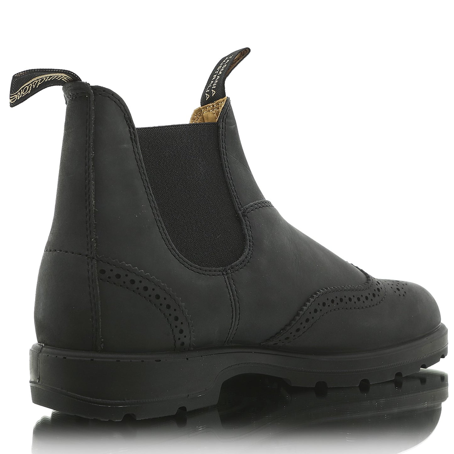 1472 Men Brogued Rustic black Leather | Bildmaterial bereitgestellt von SHOES.PLEASE.