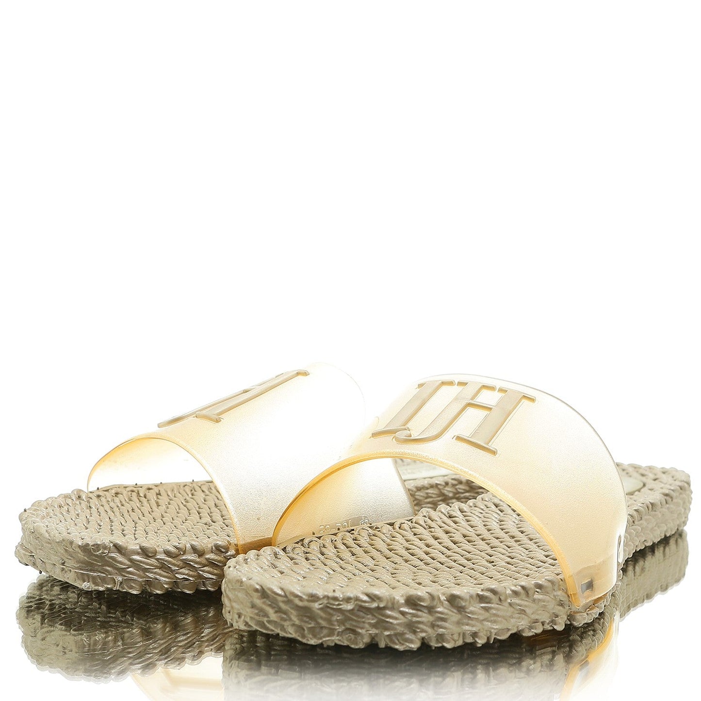 Slip On Flip Flops Cheri platin DEFEKT | Bildmaterial bereitgestellt von SHOES.PLEASE.