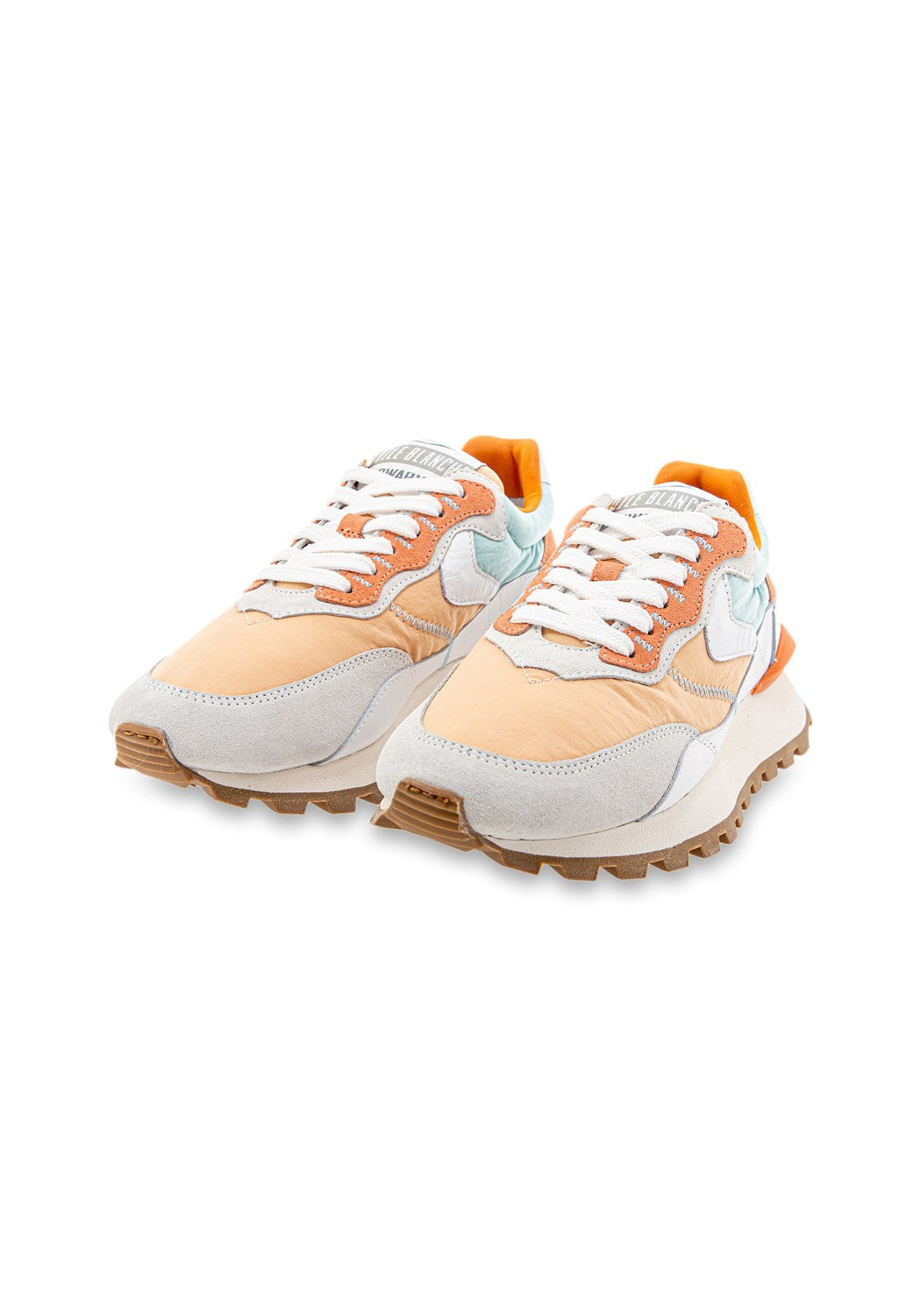 Qwark Hype Woman Suede/Nylon wht-oran-ma | Bildmaterial bereitgestellt von SHOES.PLEASE.