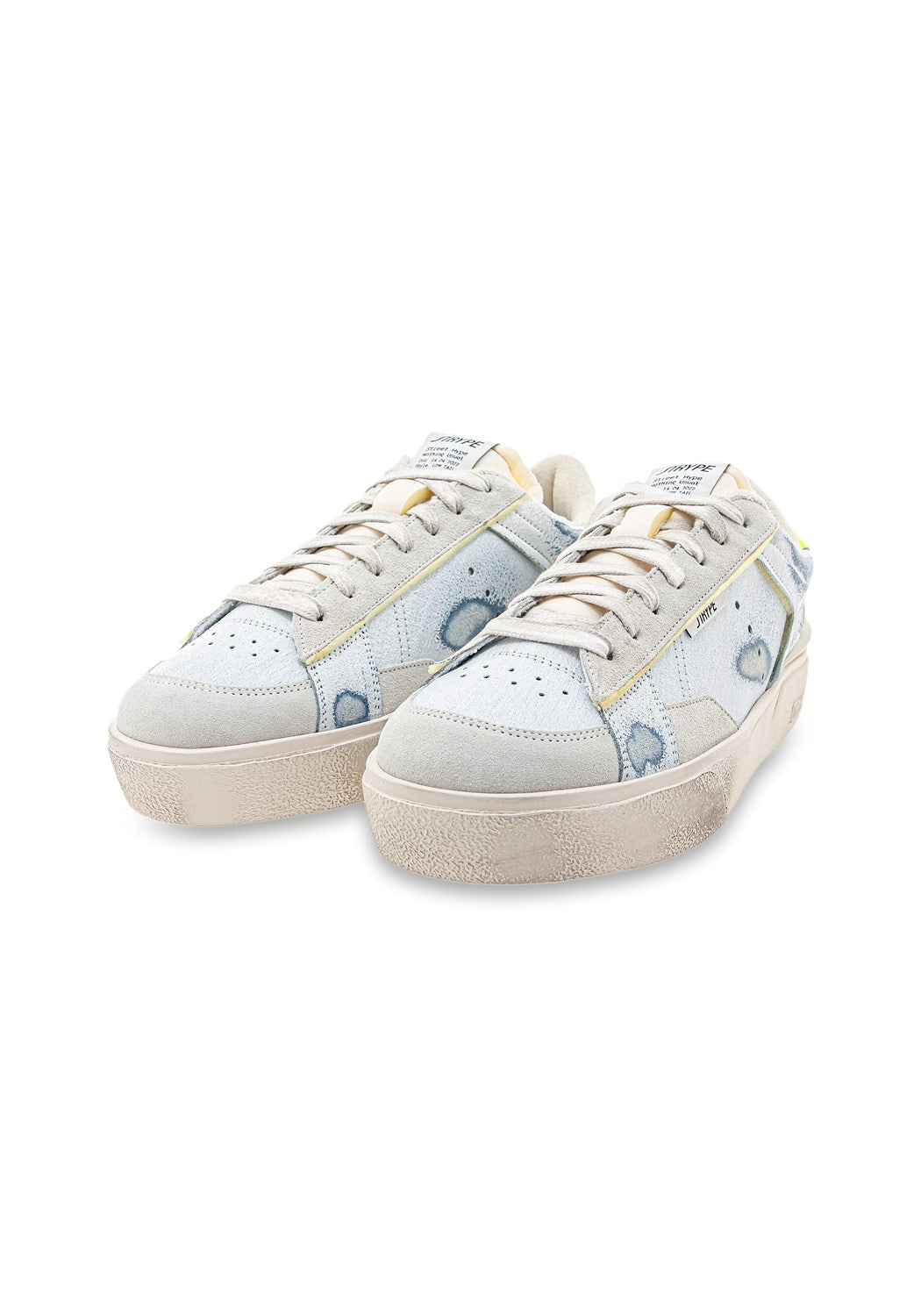 ST011-GF Sneaker Destroyed white/yellow | Bildmaterial bereitgestellt von SHOES.PLEASE.