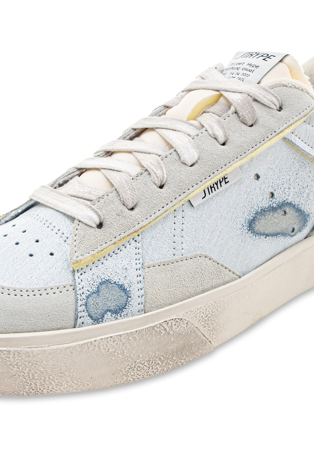 ST011-GF Sneaker Destroyed white/yellow | Bildmaterial bereitgestellt von SHOES.PLEASE.