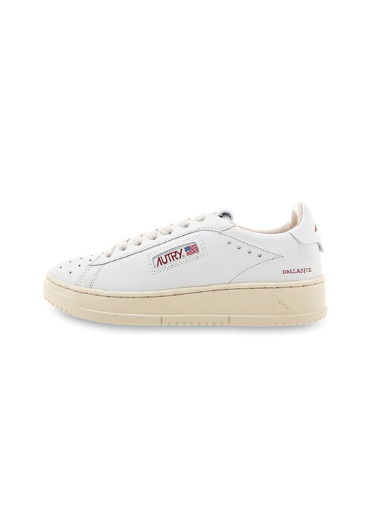 DALLAS LOW WOM LEAT/FOIL wht/red