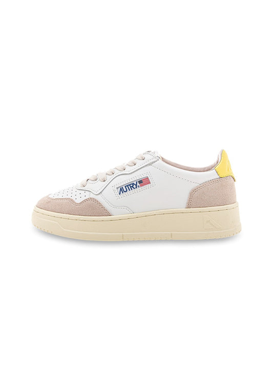 MEDALIST LOW WOM LEAT/SUEDE wht/yellow