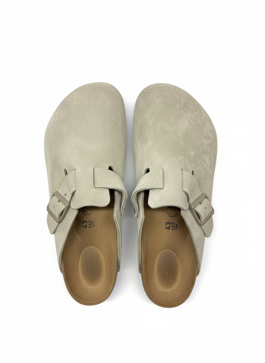 Boston Suede Leather Regular faded khaki | Bildmaterial bereitgestellt von SHOES.PLEASE.