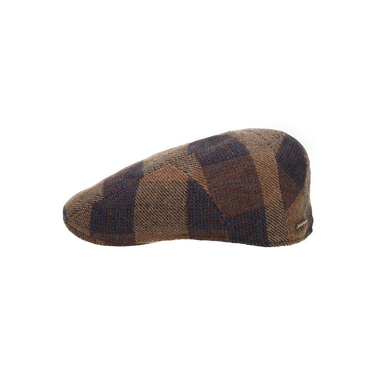 Ivy Cap Check Wool cognac