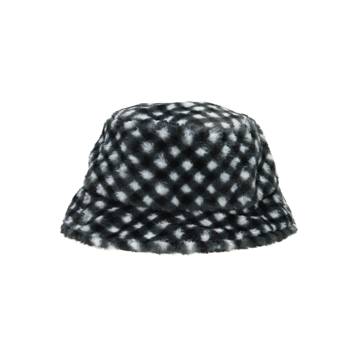 Faux Fur Bucket black gingham | Bildmaterial bereitgestellt von SHOES.PLEASE.