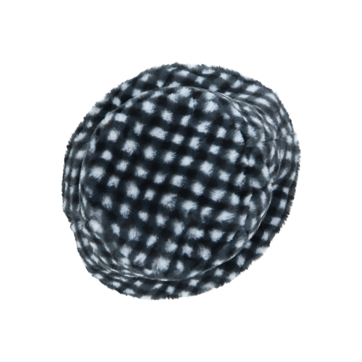 Faux Fur Bucket black gingham | Bildmaterial bereitgestellt von SHOES.PLEASE.