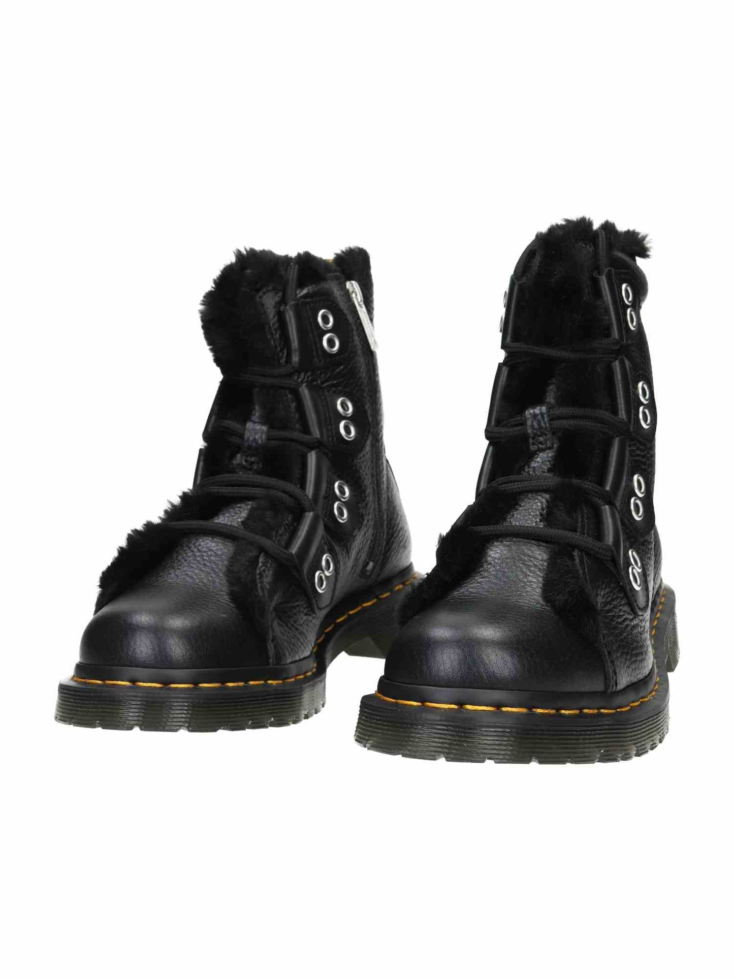 1460 Ltt Fl Milled Nappa+Wanama+Milo Fur black | Bildmaterial bereitgestellt von SHOES.PLEASE.