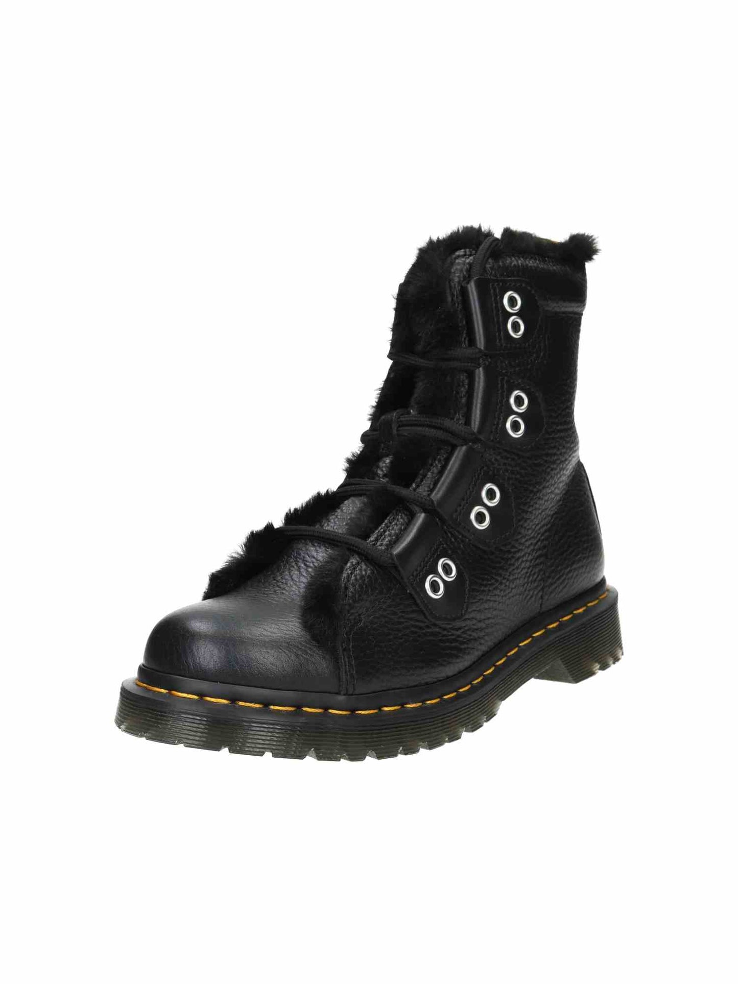 1460 Ltt Fl Milled Nappa+Wanama+Milo Fur black | Bildmaterial bereitgestellt von SHOES.PLEASE.