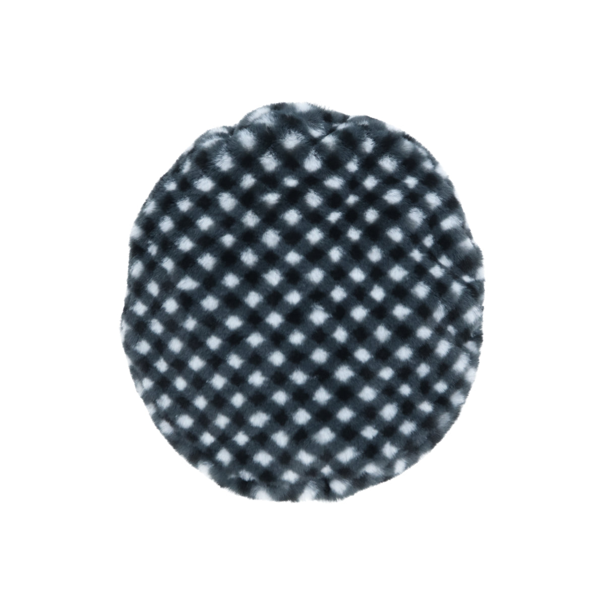 Faux Fur Beret black gingham | Bildmaterial bereitgestellt von SHOES.PLEASE.