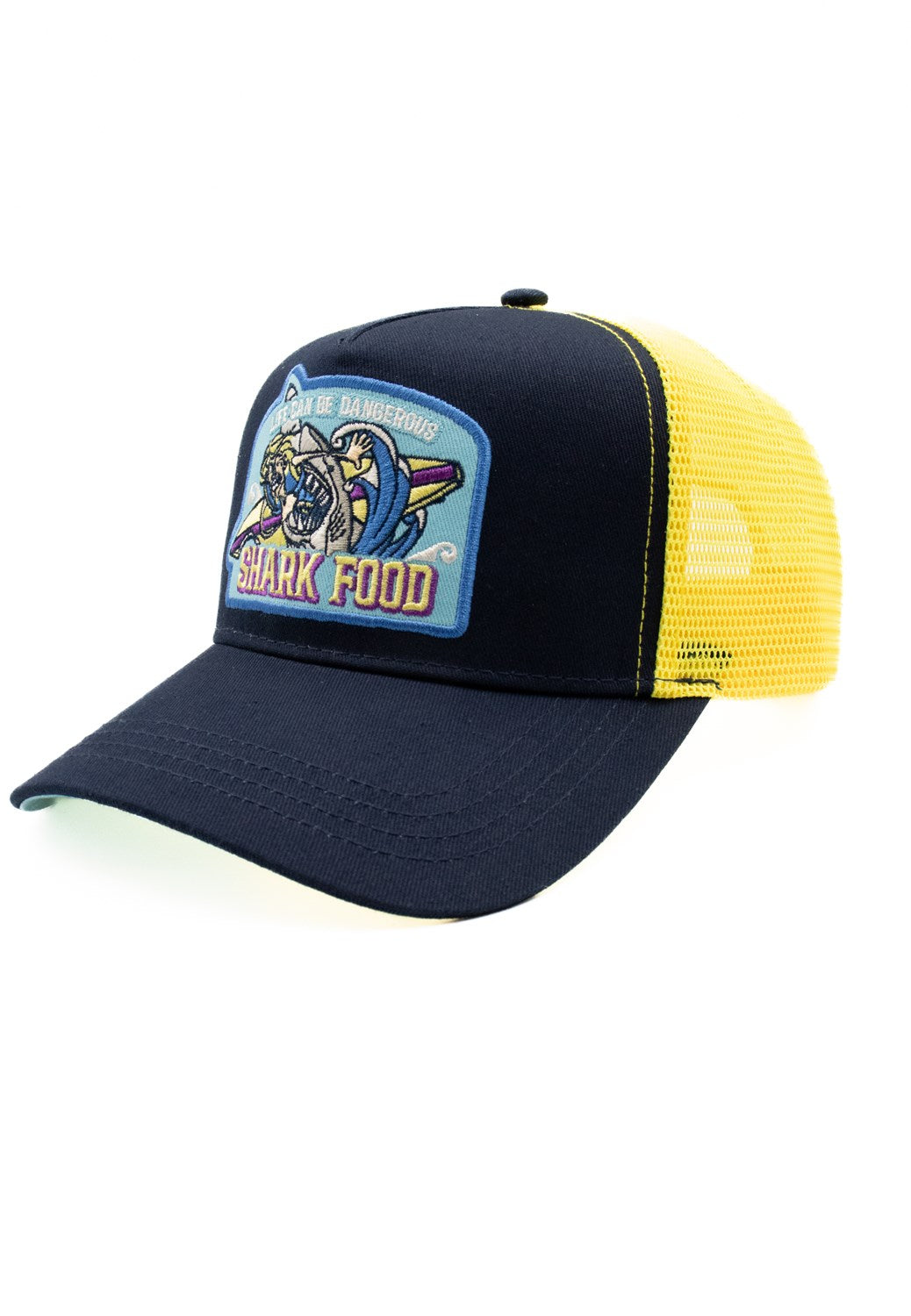 Shark Food Trucker Cap navy yellow | Bildmaterial bereitgestellt von SHOES.PLEASE.